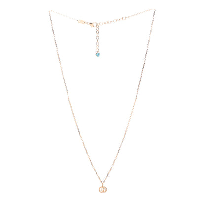 Gucci 18K Yellow Gold Blue Topaz Running G Pendant Necklace 3 of 4