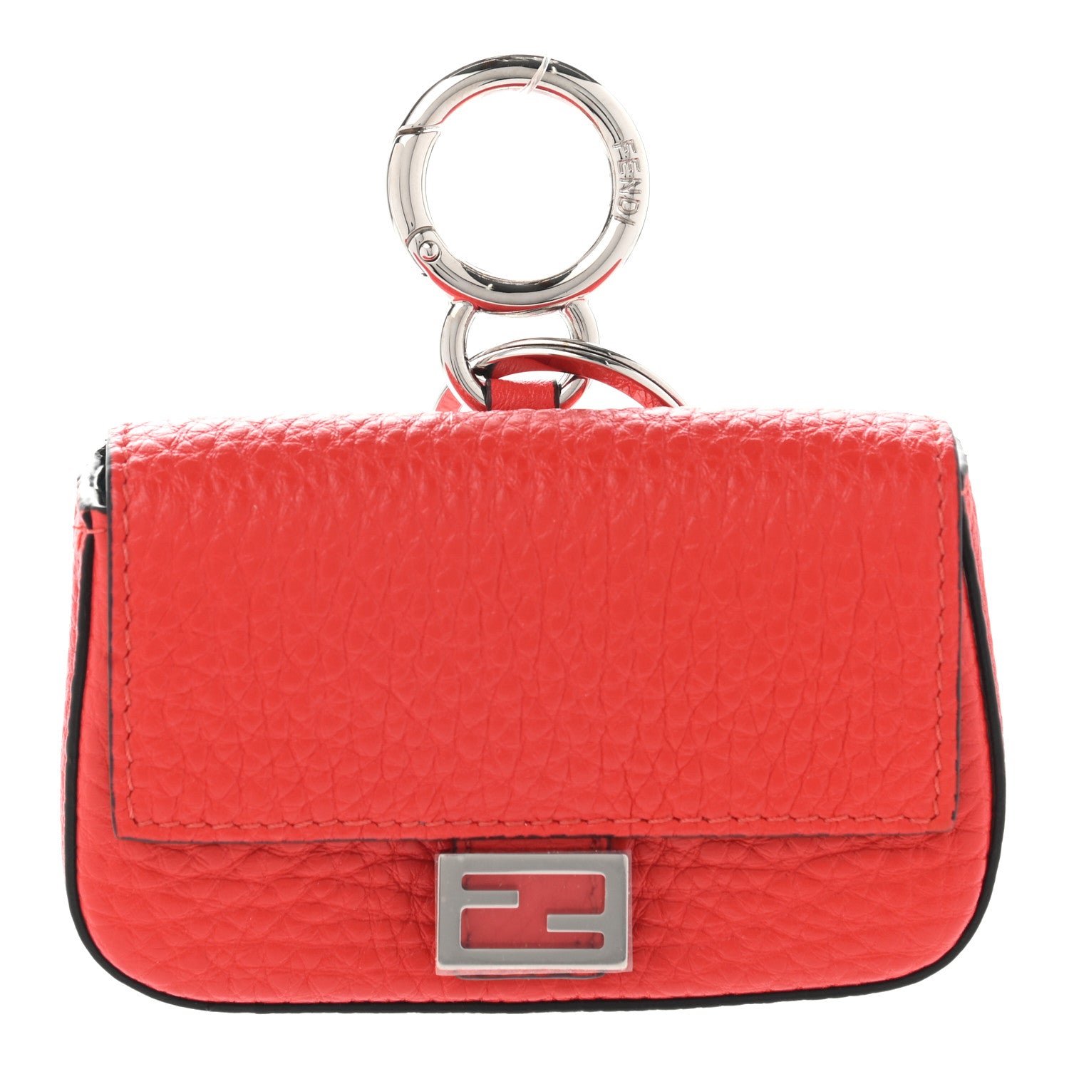 Fendi Cuoio Romano Micro Baguette Charm Papavero 1 of 9