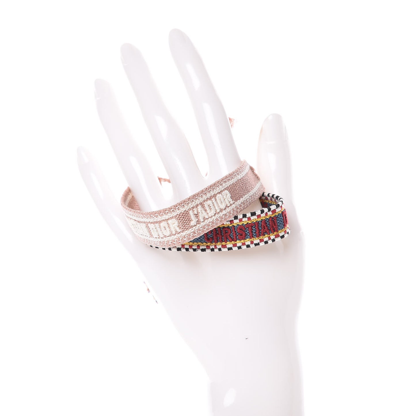Woven Cotton J'Adior Friendship Bracelet Set Blue Nude