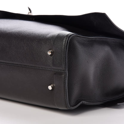 Givenchy Grained Calfskin Medium Shark Lock Satchel Black 6 of 10