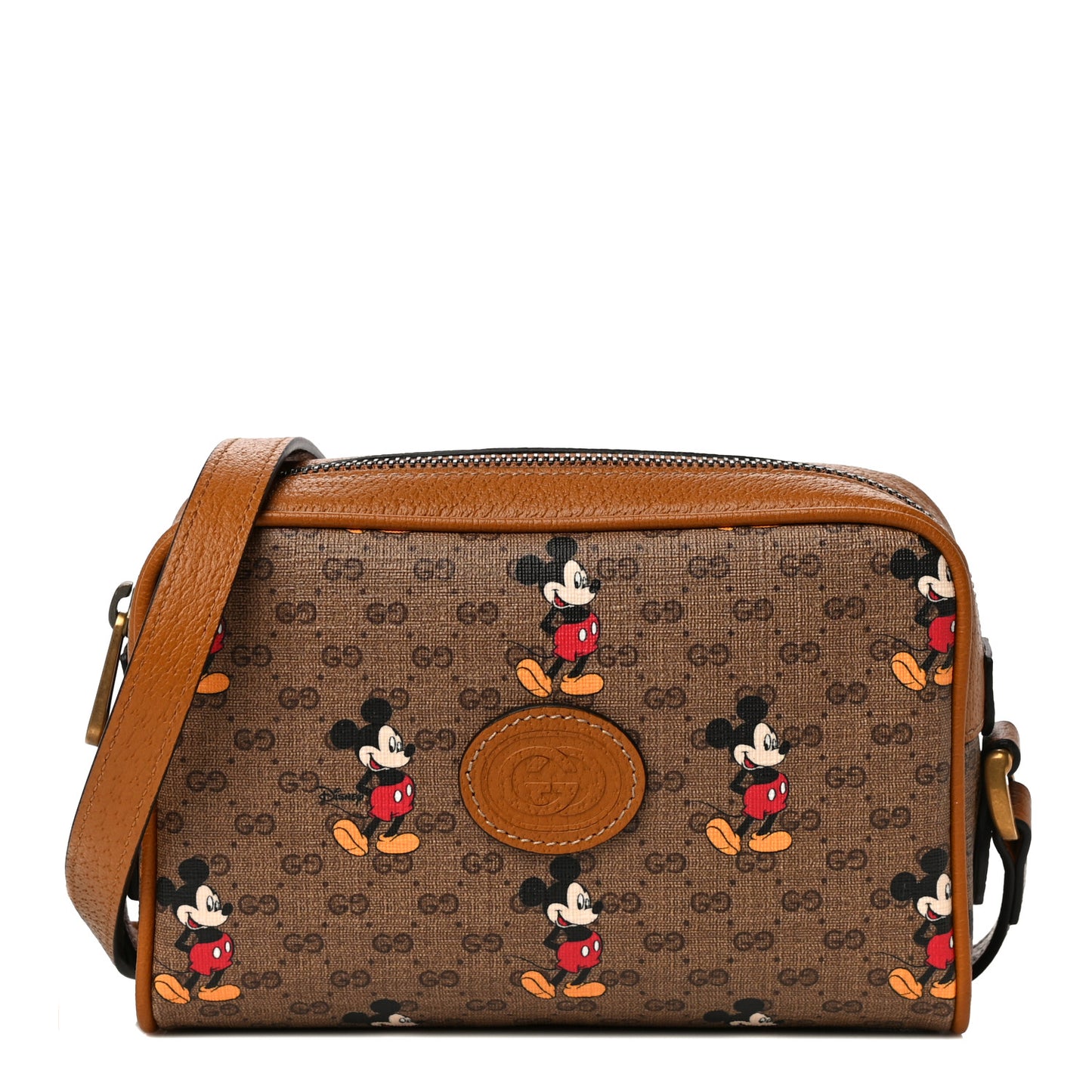 X DISNEY Mini Vintage GG Supreme Monogram Mickey Mouse Shoulder Bag Beige Vintage Sun Oil