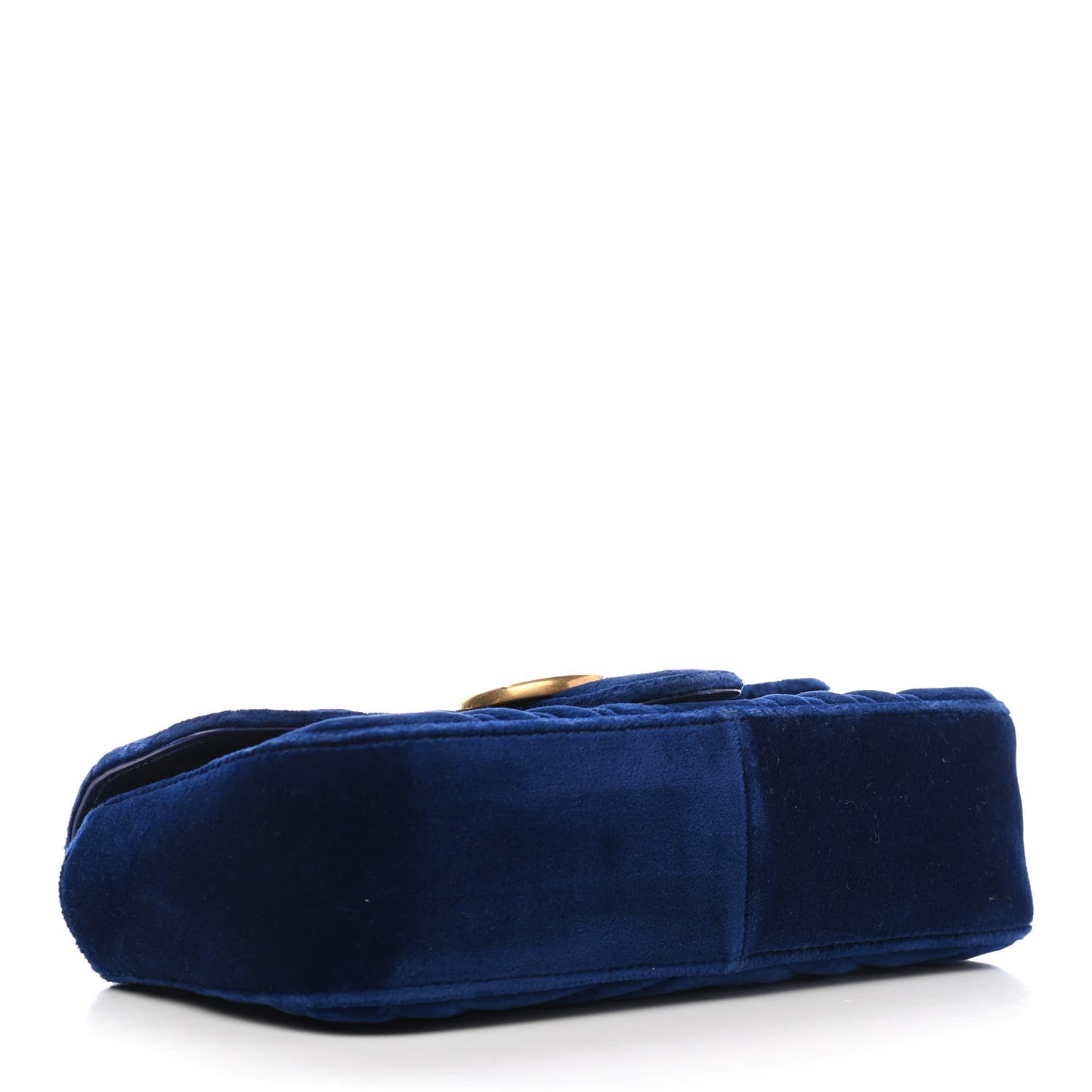 Velvet Matelasse Mini GG Marmont Shoulder Bag Cobalt Blue