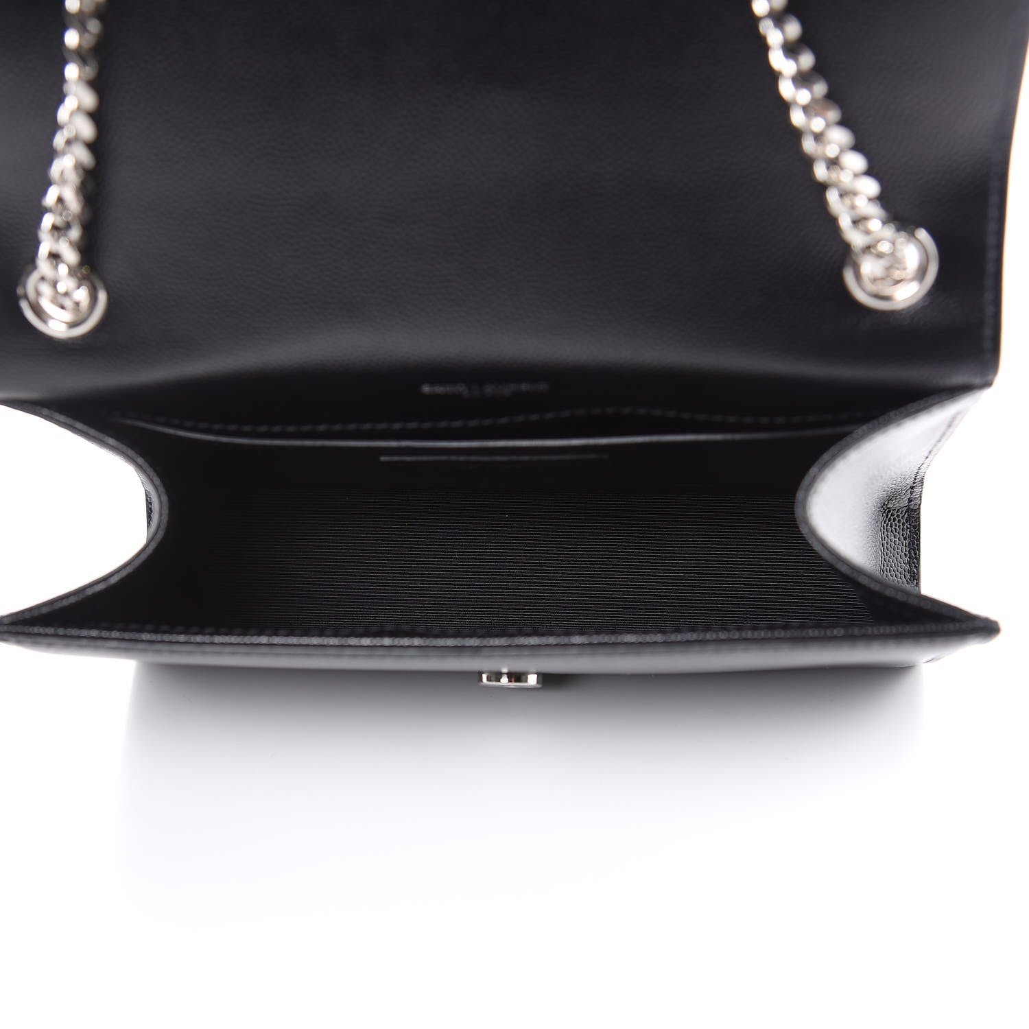 Saint Laurent Grain De Poudre Small Monogram Kate Satchel Black 5 of 9