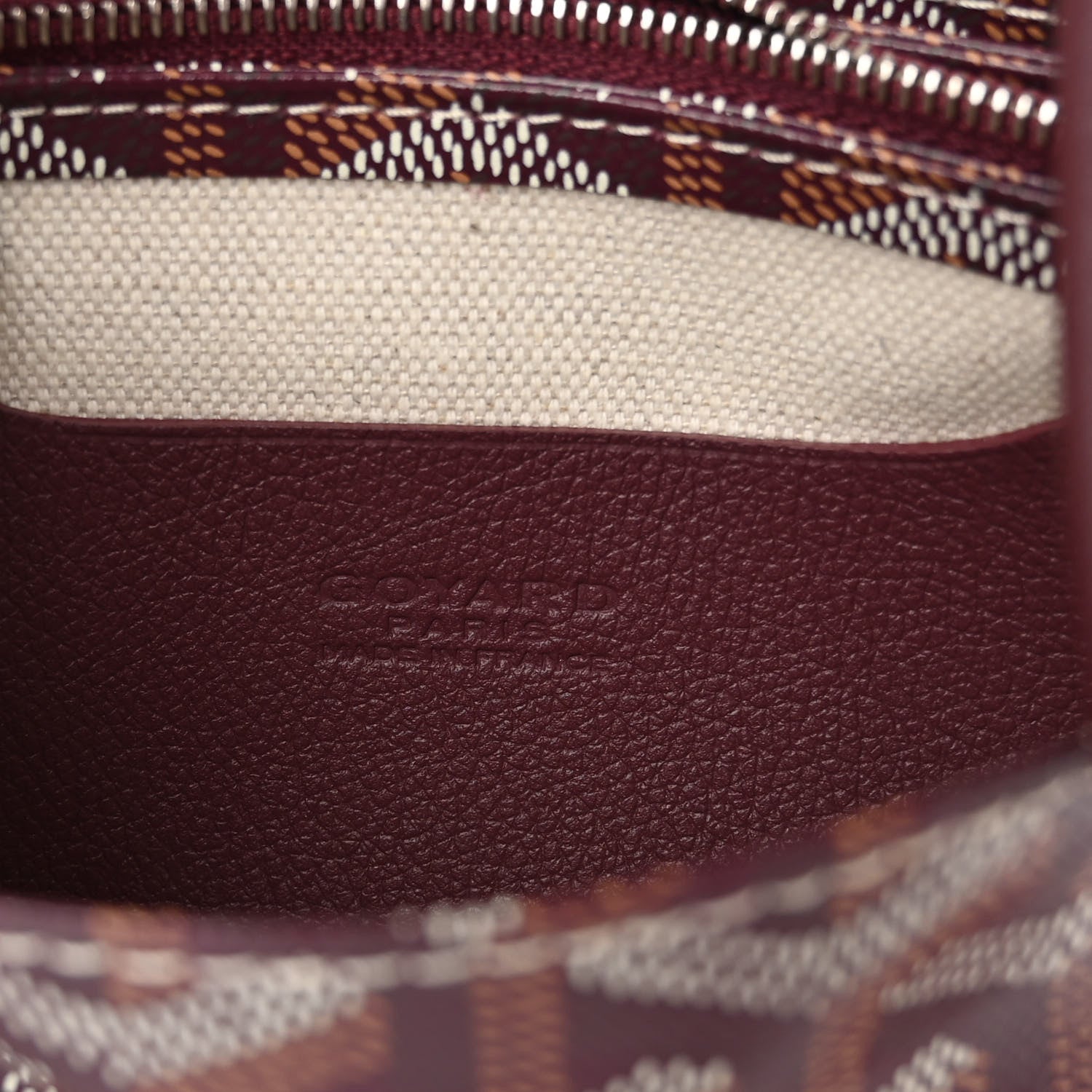 Goyard Goyardine Plumet Wallet Clutch Burgundy 6 of 9