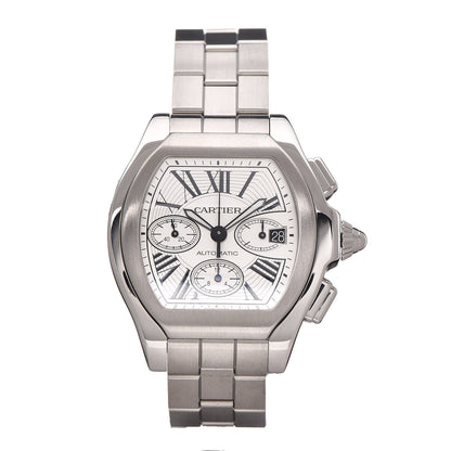 Cartier Stainless Steel 44mm Roadster Chronograph Automatic Watch 1 of 9