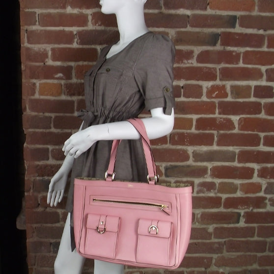 Leather Abbey Hawaii Exclusive Top Handle Tote Iris Rose