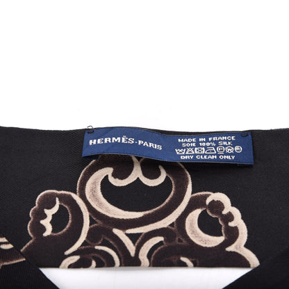 Hermes Silk Les Cles Twilly Black 2 of 3