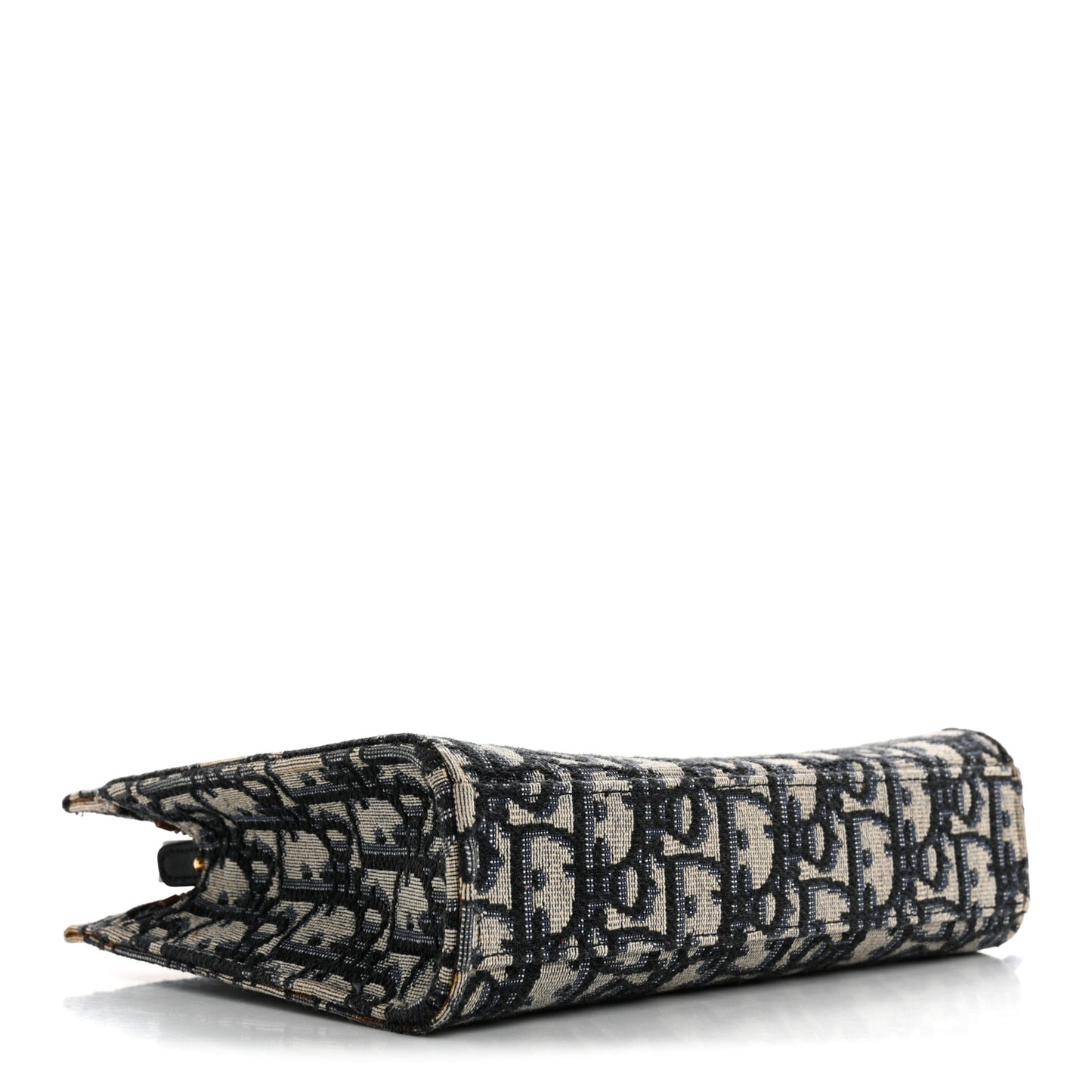 Oblique Zipped Pouch Clutch Blue