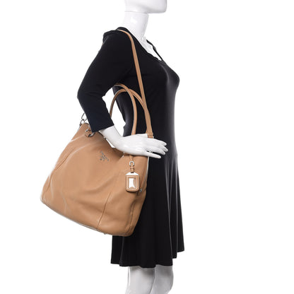 Prada Vitello Daino Shoulder Bag Sabbia 2 of 21
