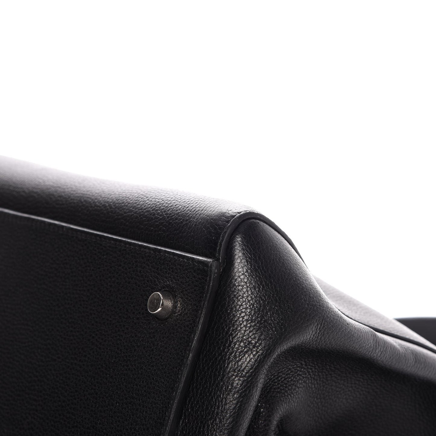 Supple Calfskin Medium Edge Shoulder Bag Black