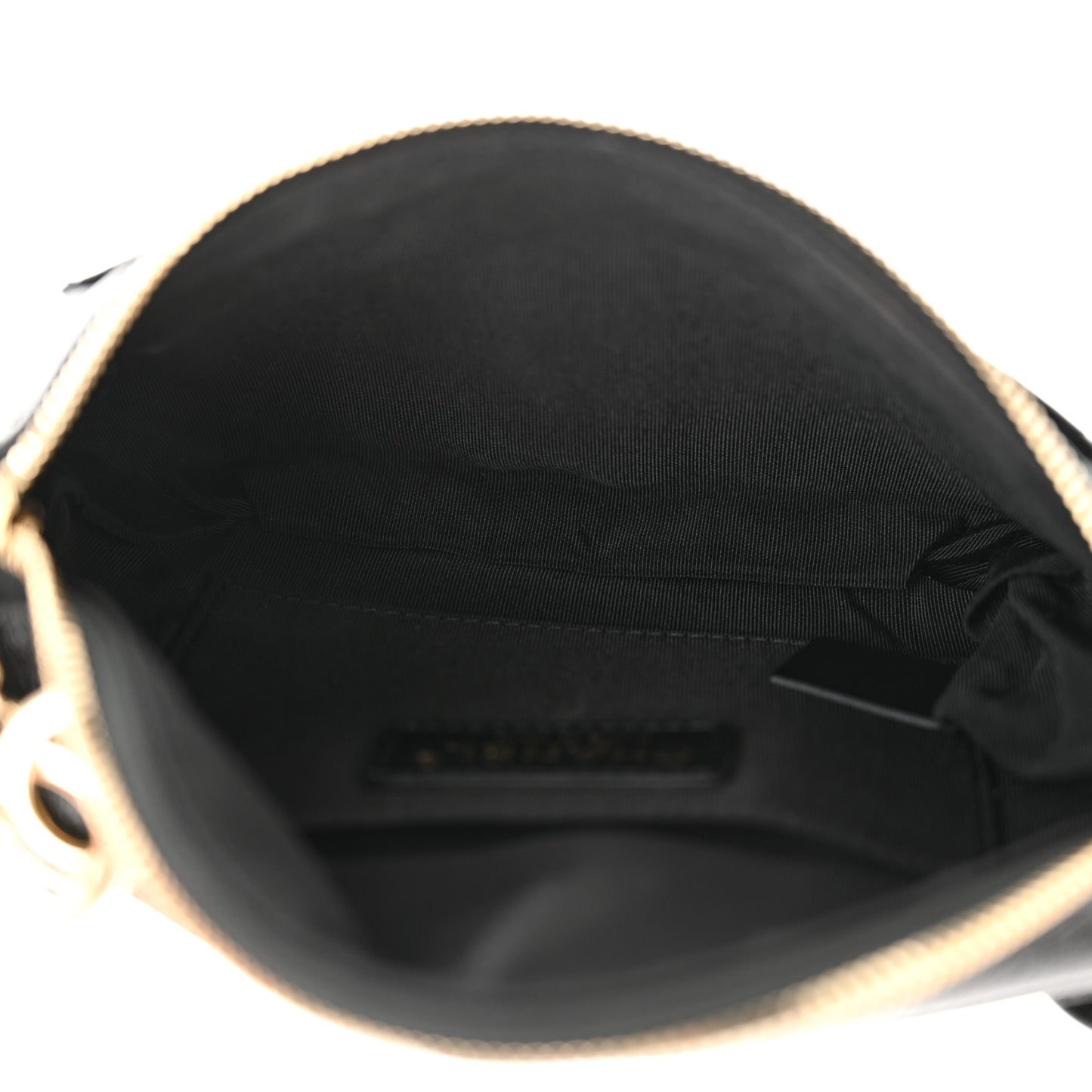 Crumpled Glazed Lambskin Quilted Waist Bag Fanny Pack Black