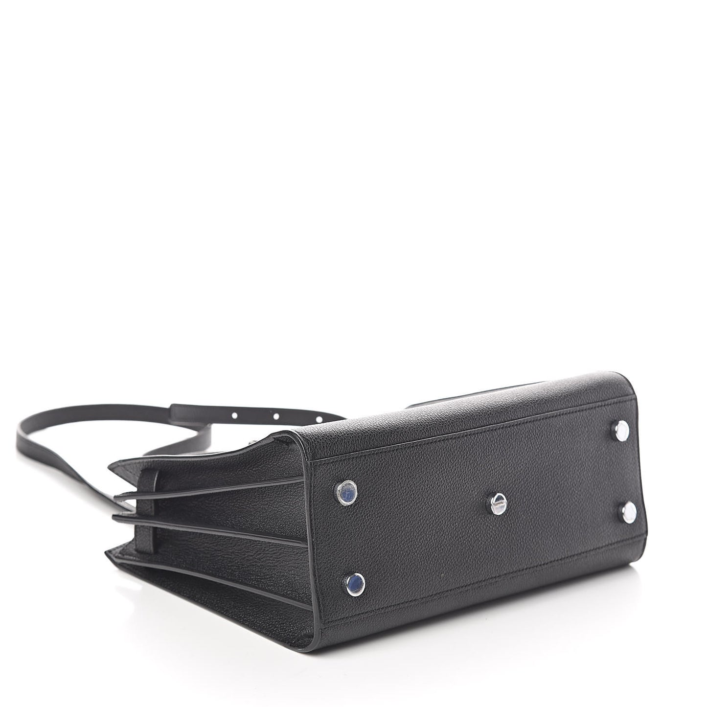 Grained Calfskin Baby Sac De Jour Black