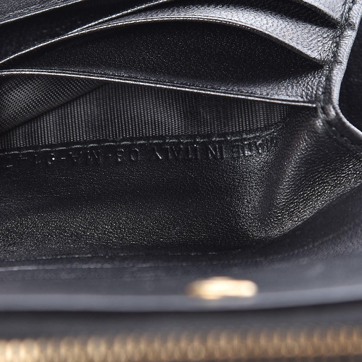 Patent Studded Diorama Small Wallet Black