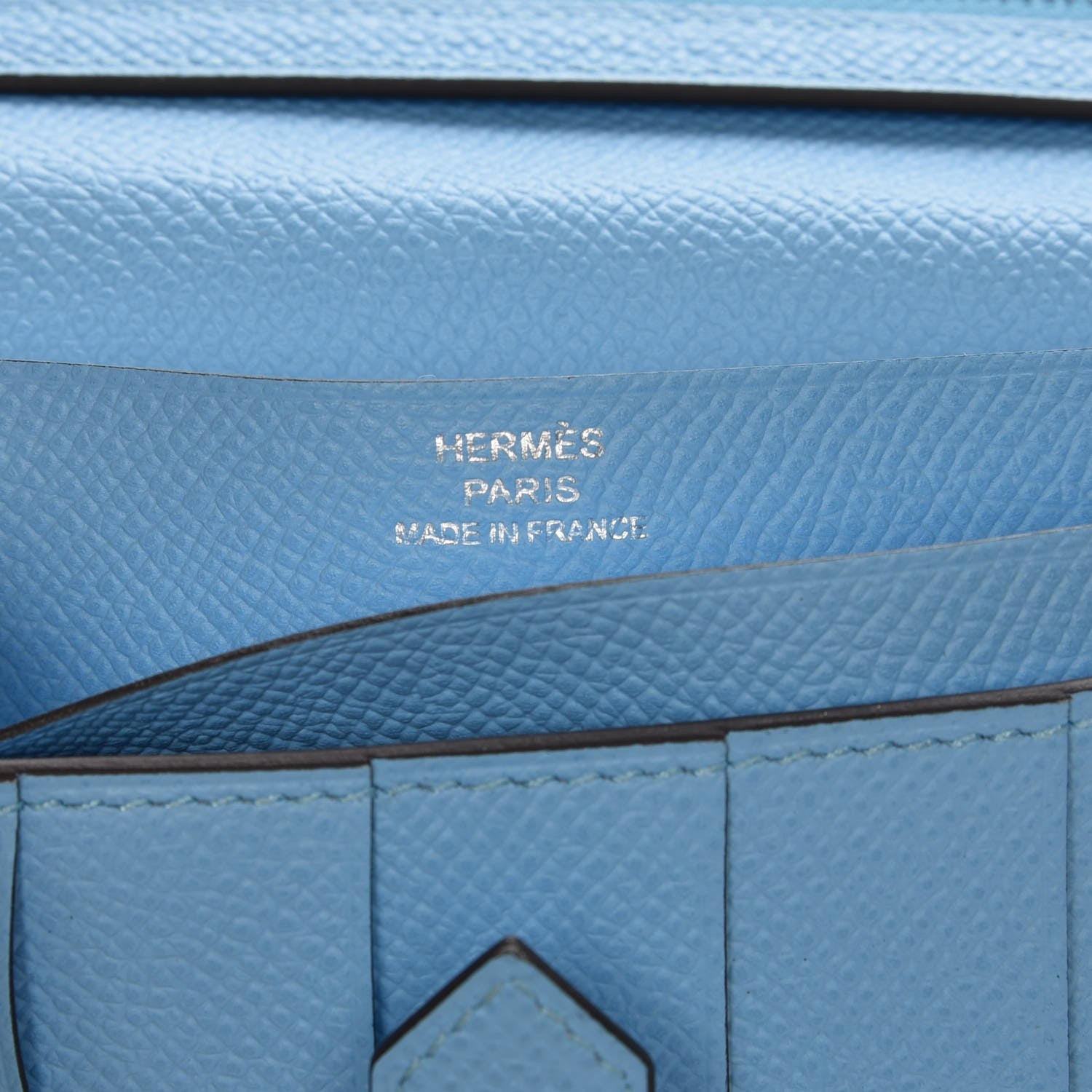 Hermes Epsom Bearn Gusset Wallet Bleu Zephyr 6 of 8