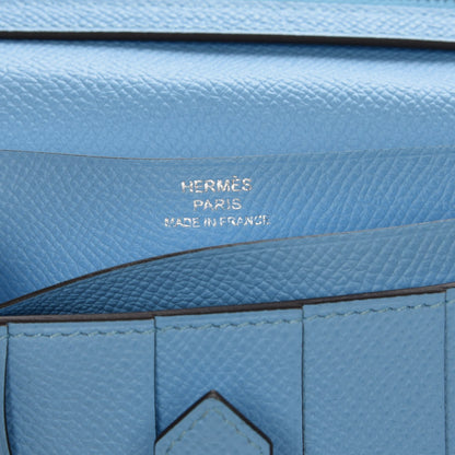 Hermes Epsom Bearn Gusset Wallet Bleu Zephyr 6 of 8