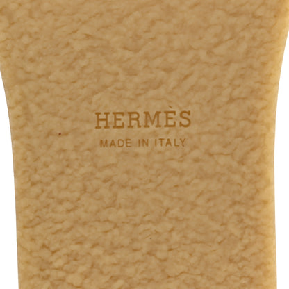 Hermes Calfskin Beechwood Earth Mules 38 Marron Glaise 8 of 9