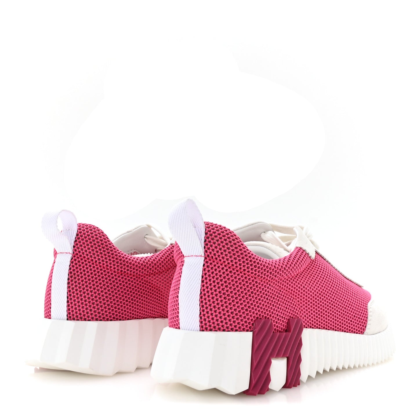 Air Mesh Suede Goatskin Bouncing Sneakers 38.5 Rose Vinicunca White
