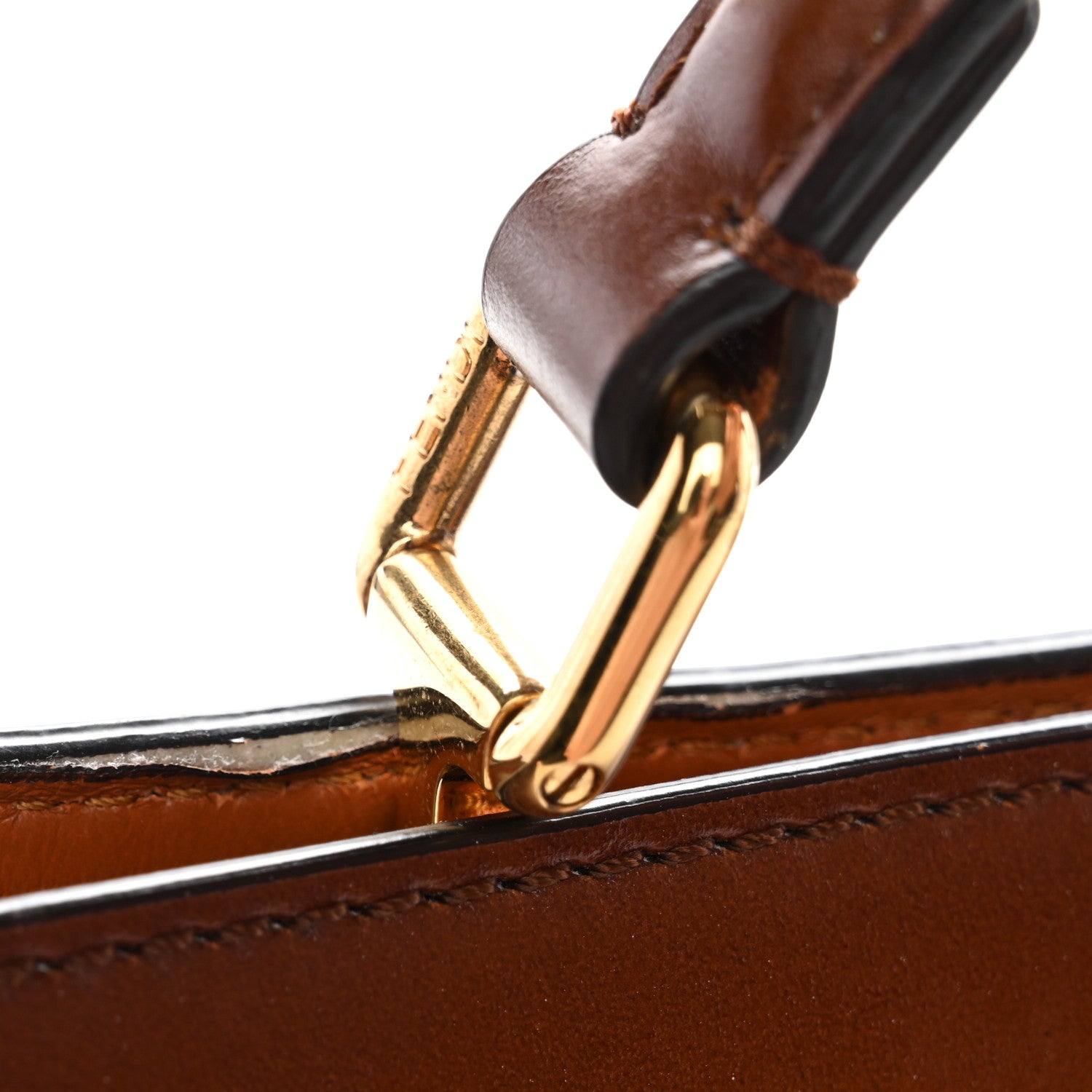 Fendi Vitello King Tamponato Medium Peekaboo I SEE U East West Satchel Cuoio 11 of 11