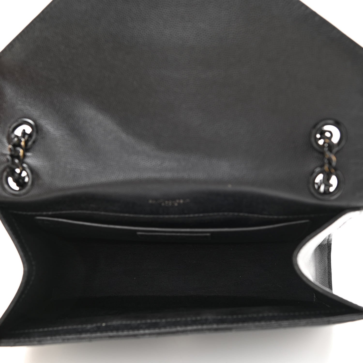 Saint Laurent Grain De Poudre Textured Mixed Matelasse Triquilt Medium Monogram Satchel Black 5 of 13