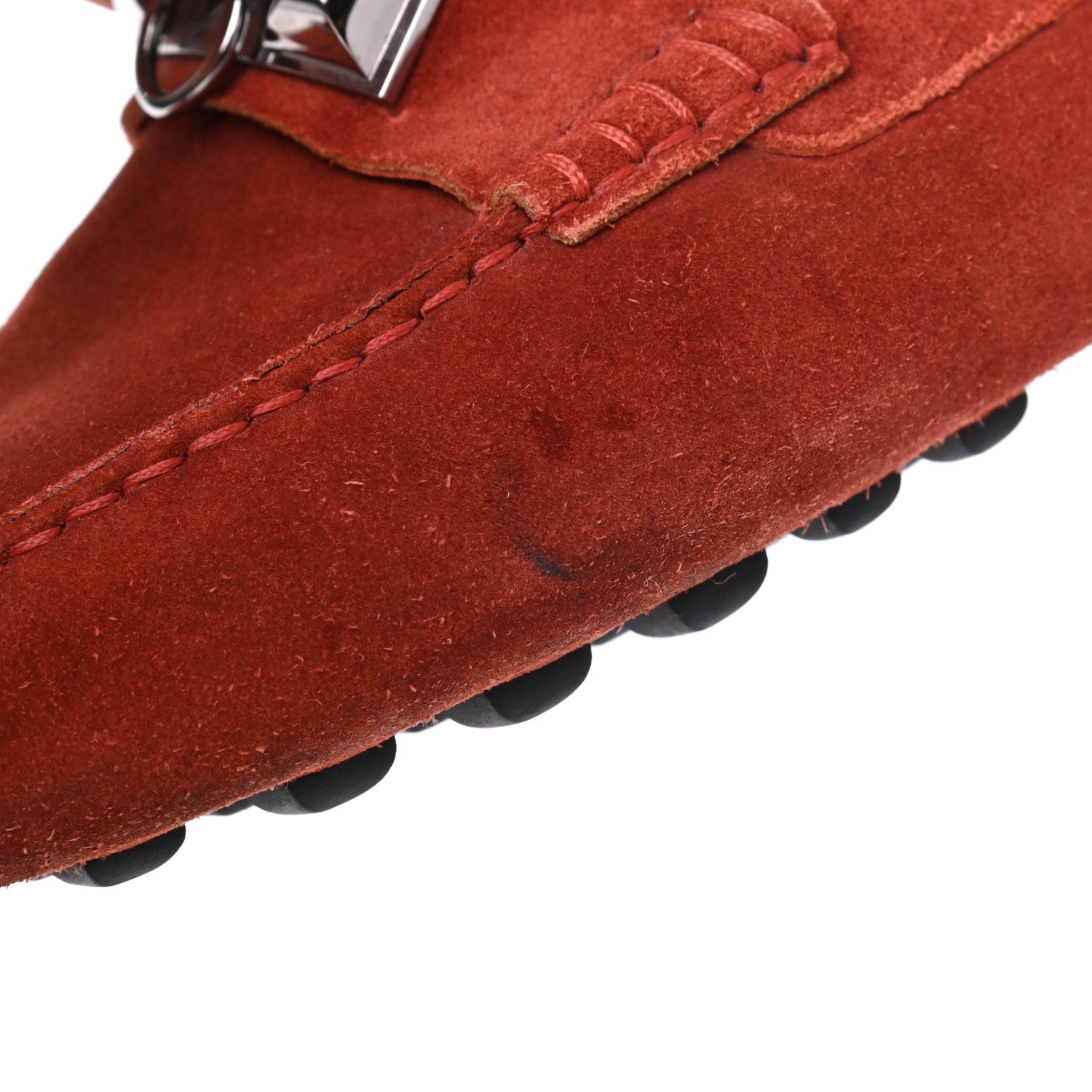 Hermes Suede Irving Moccasin Loafers 43 Rouge 16 of 16