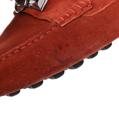 Hermes Suede Irving Moccasin Loafers 43 Rouge 16 of 16