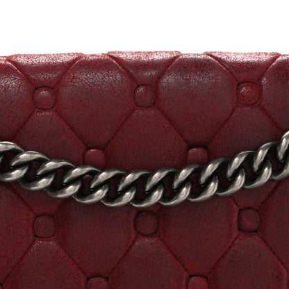 Chanel Nubuck Chesterfield Quilted Large Celtic Boy Flap Red 8 of 10