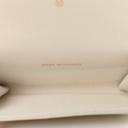 Chanel Caviar Quilted Flap Card Holder Wallet White 5 of 9