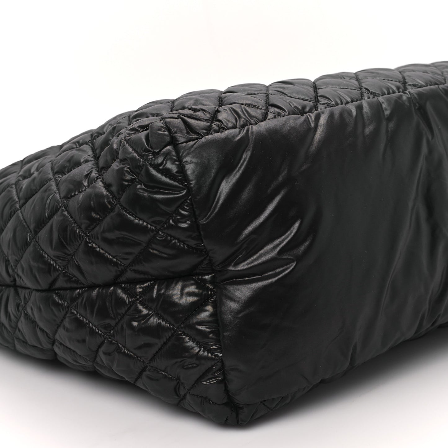 Nylon Quilted Extra Large Coco Cocoon Tote Black