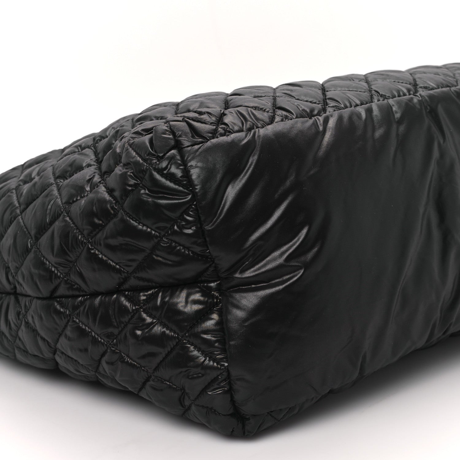 Chanel Nylon Quilted Extra Large Coco Cocoon Tote Black 9 of 10