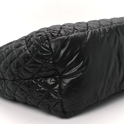 Chanel Nylon Quilted Extra Large Coco Cocoon Tote Black 9 of 10