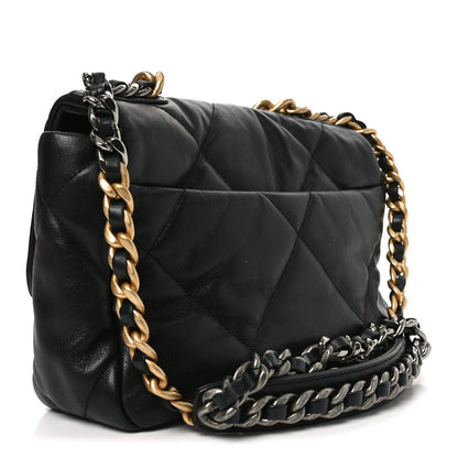 Chanel Goatskin Quilted Medium Chanel 19 Flap Black 3 of 10