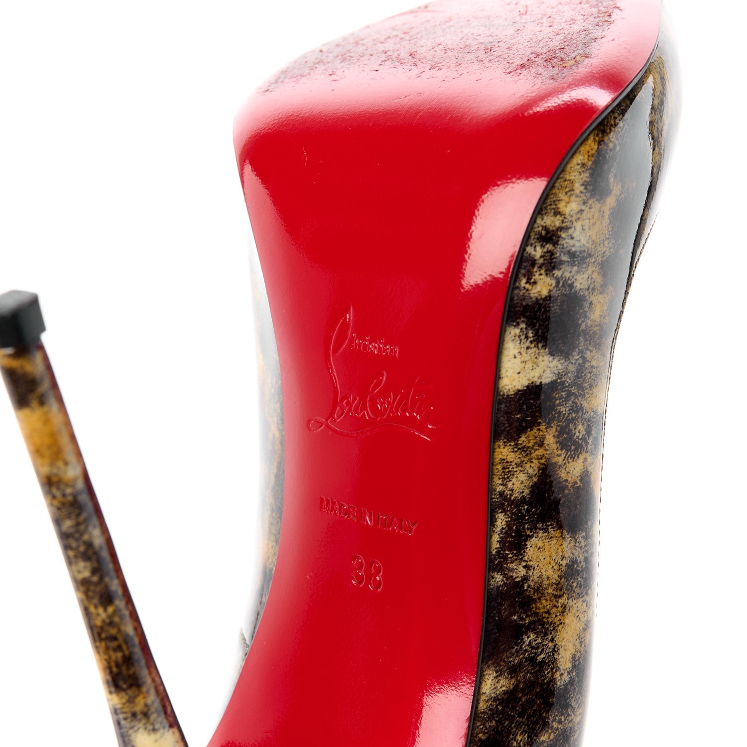 Christian Louboutin Patent Vernis Mouchete So Kate 120 Pumps 38 Black 7 of 9