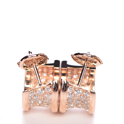 Bulgari 18K Rose Gold Diamond B.Zero1 Huggie Earrings 3 of 5