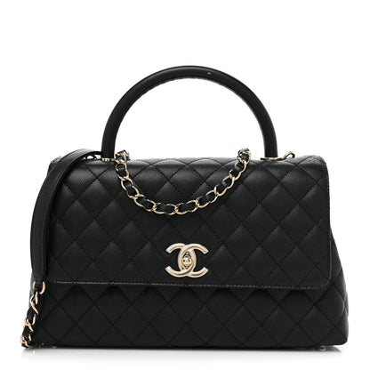 Chanel Caviar Quilted Small Coco Handle Flap Black 1 of 14