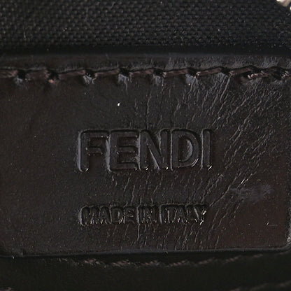 Fendi Shearling FF Jacquard Fendilicious Hot Dog Bag Charm Beige 6 of 7