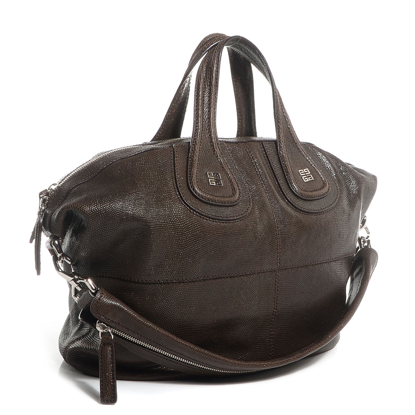Calfskin Lizard Embossed Medium Nightingale Brown