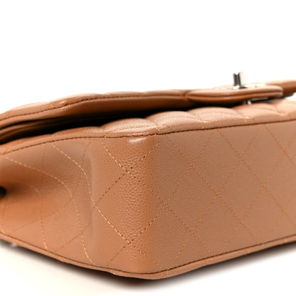 Chanel Caviar Quilted Medium Double Flap Light Brown 10 of 11