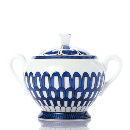 Hermes Porcelain Bleus d'Ailleurs Sugar Bowl 3 of 8