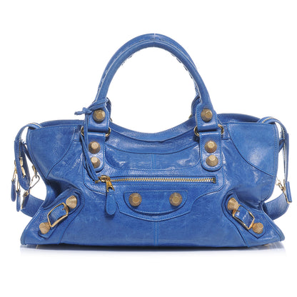 Balenciaga Agneau Giant 21 Gold Hardware Part Time Electric Bleu 1 of 12