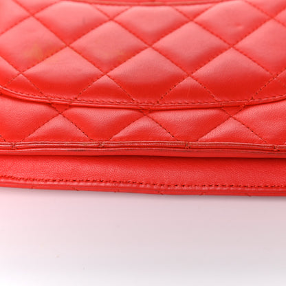 Chanel Lambskin Quilted Wallet On Chain WOC Red 11 of 13