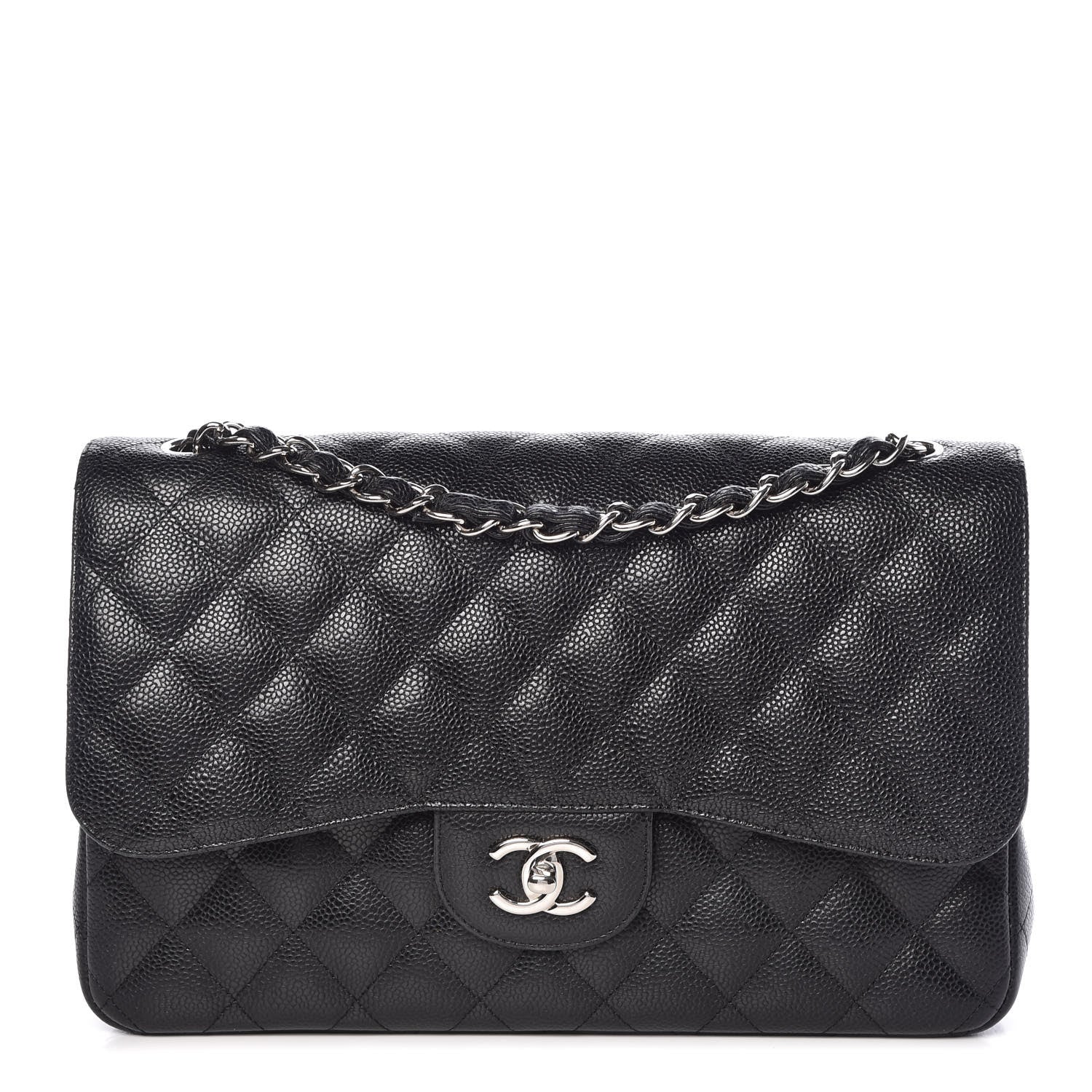 Chanel Caviar Quilted Jumbo Double Flap Black 1 of 13