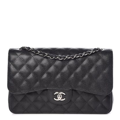 Chanel Caviar Quilted Jumbo Double Flap Black 1 of 13