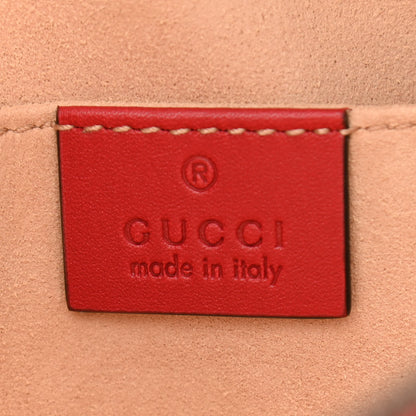 Gucci Calfskin Matelasse GG Marmont Belt Bag 85 34 Hibiscus Red 6 of 11