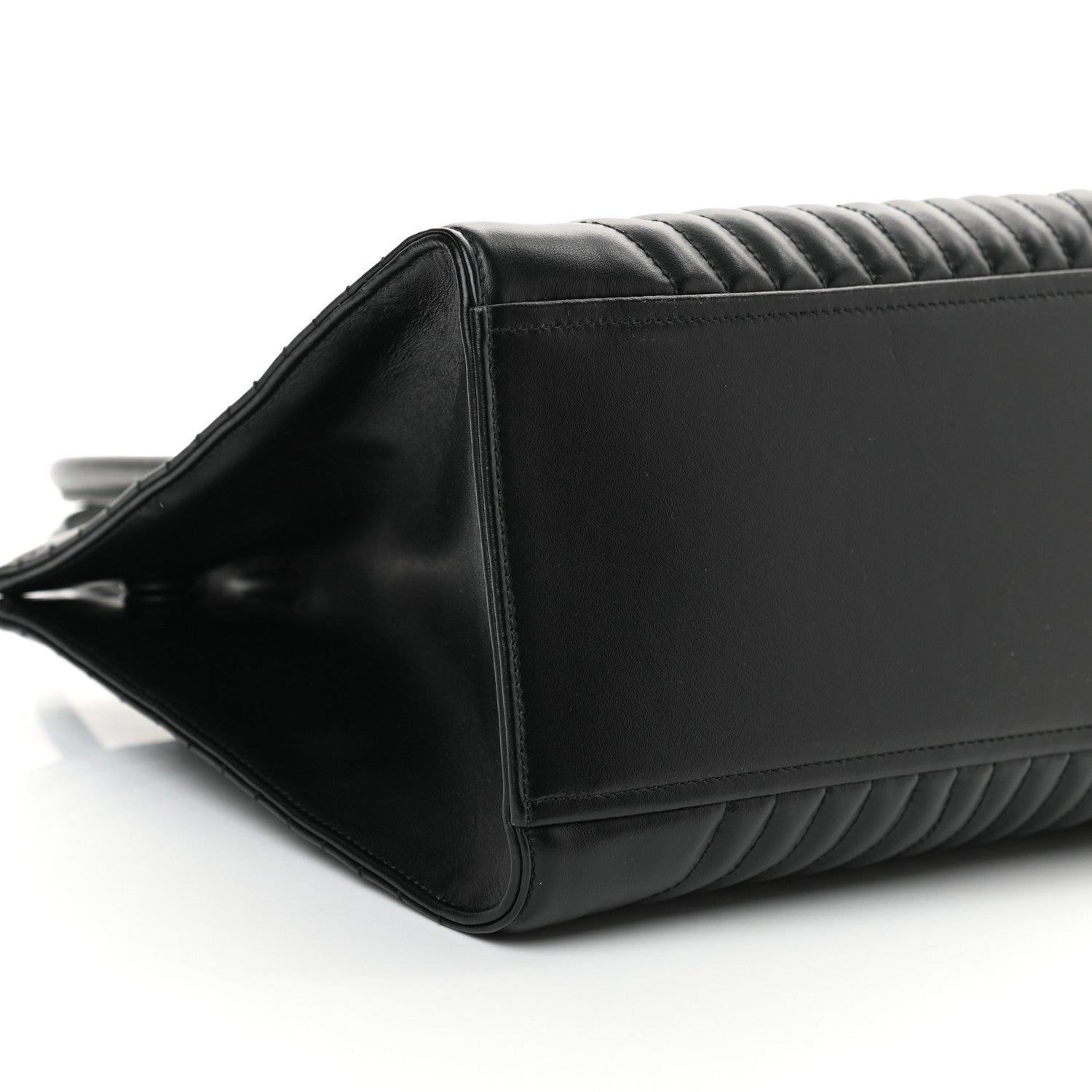 Prada Soft Calfskin Impunture Diagramme Tote Black 8 of 11