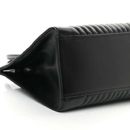 Prada Soft Calfskin Impunture Diagramme Tote Black 8 of 11