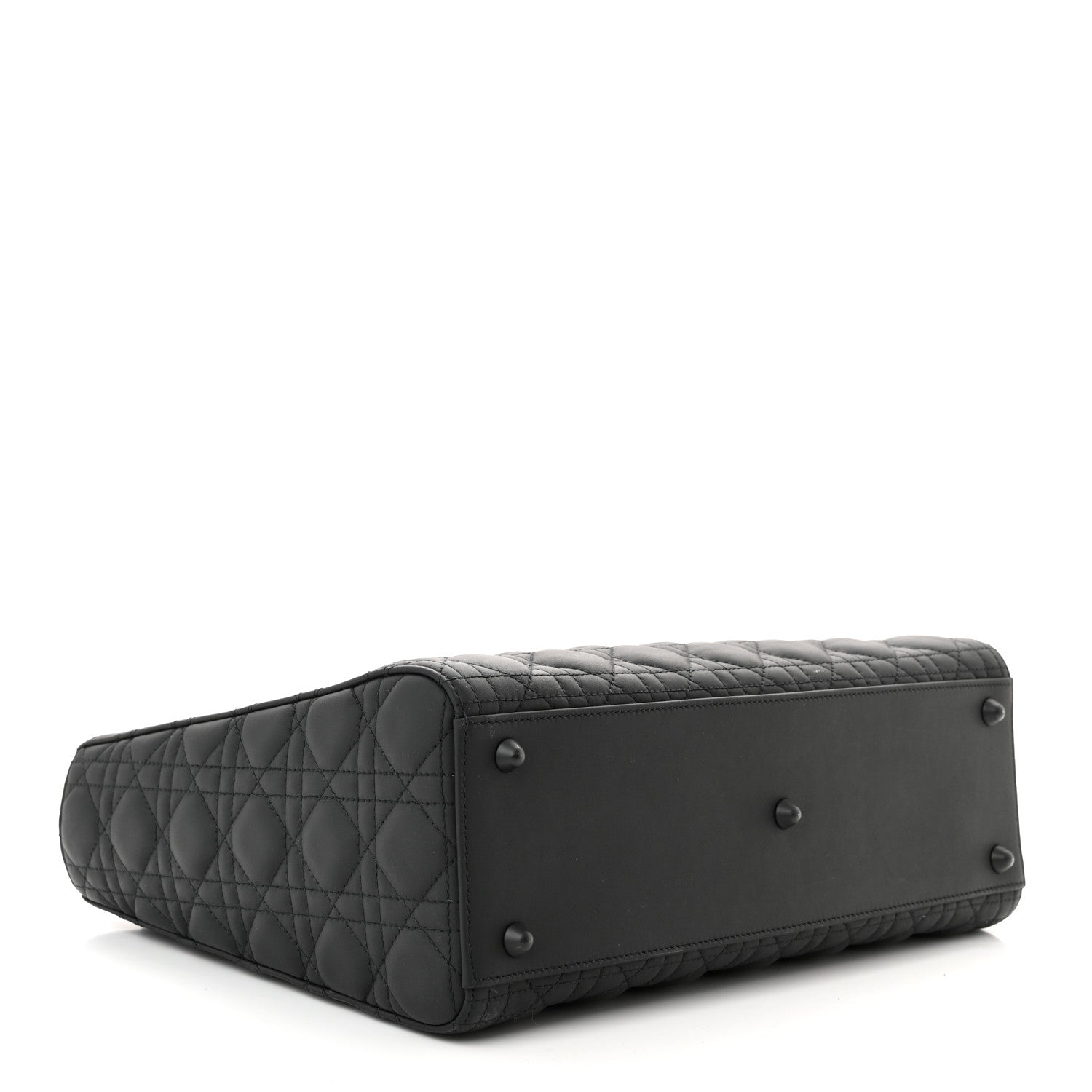 Christian Dior Ultra Matte Calfskin Cannage Large Lady Dior Black 4 of 12
