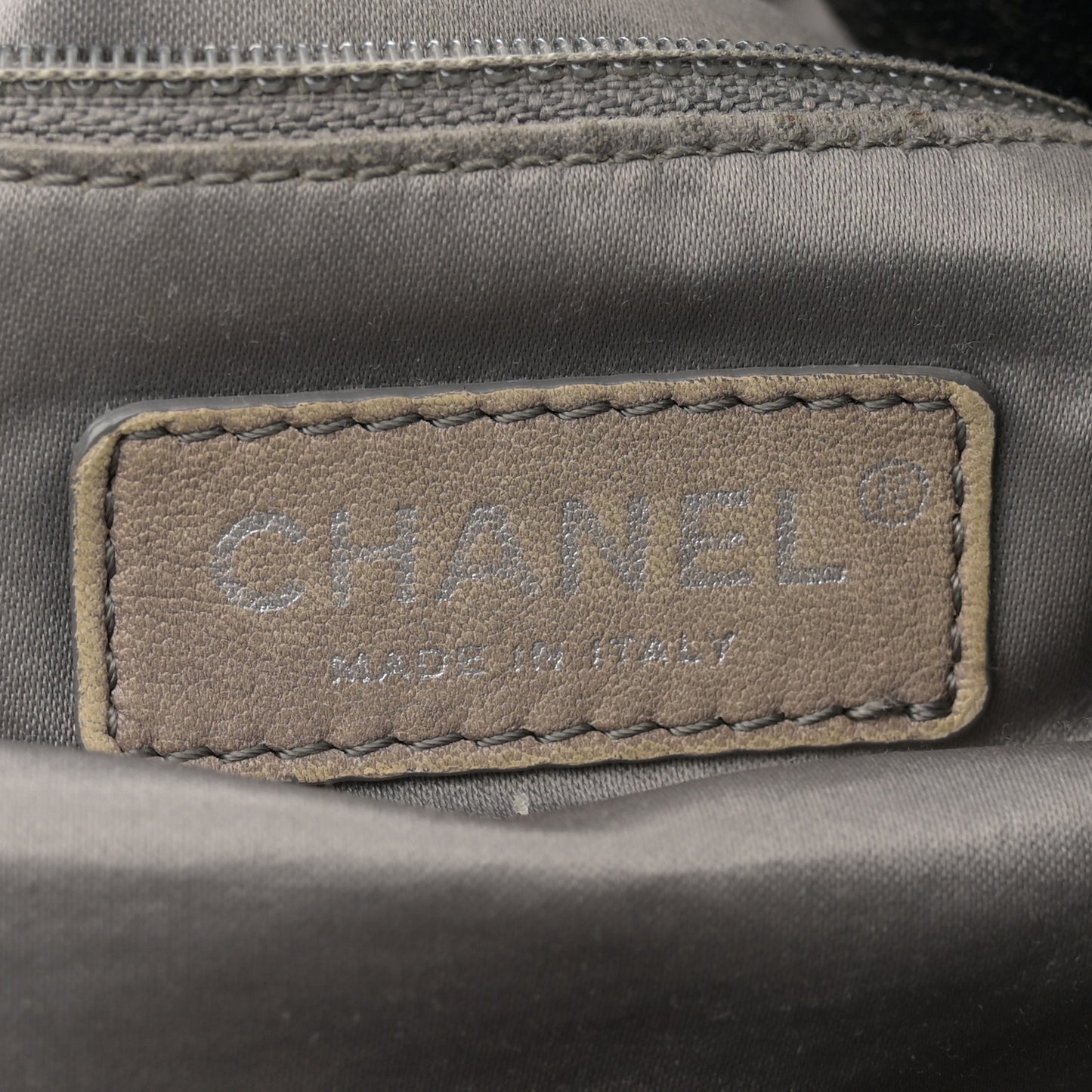 Nylon Printed Cabas Tote Black Gold