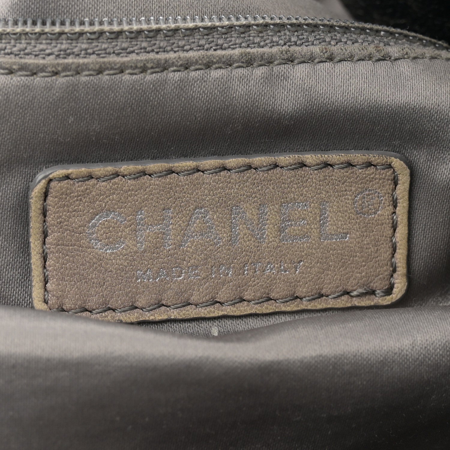 Chanel Nylon Printed Cabas Tote Black Gold 6 of 13