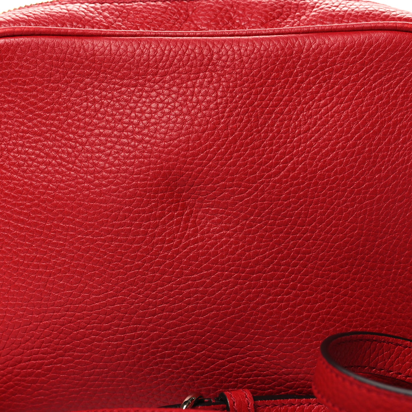 Pebbled Calfskin Small Soho Disco Bag Tabasco Red