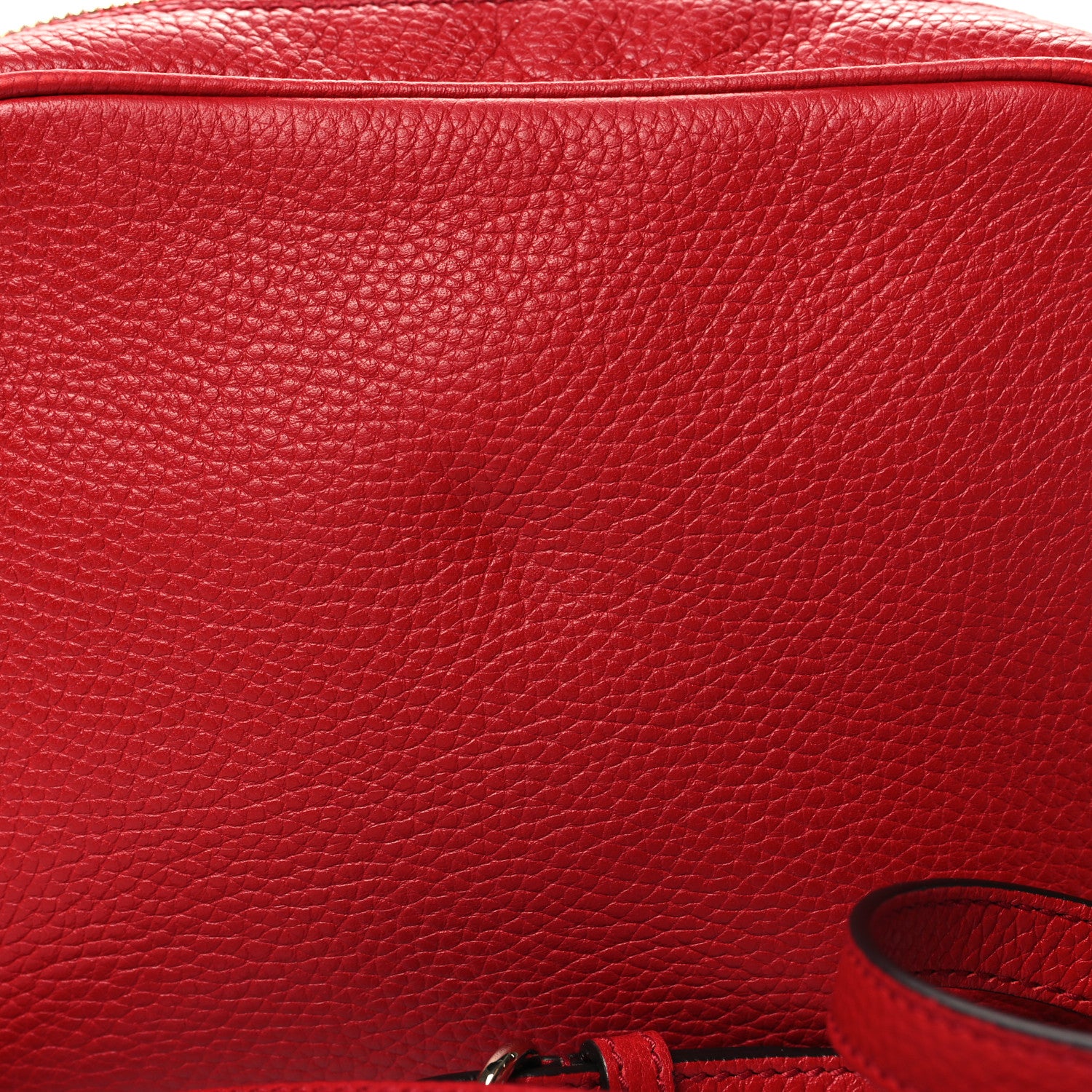 Gucci Pebbled Calfskin Small Soho Disco Bag Tabasco Red 11 of 12